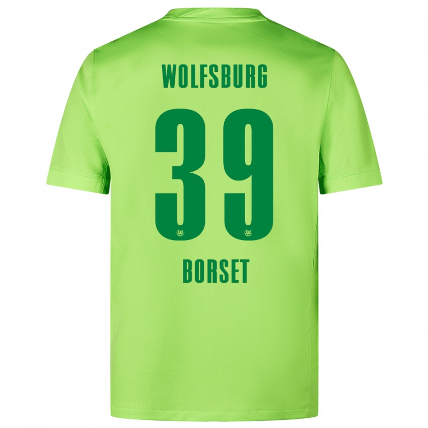 Kandiny Hombre Camiseta Anders Børset #39 Verde Fluorescente 1ª Equipación 2024/25 La Camisa Chile