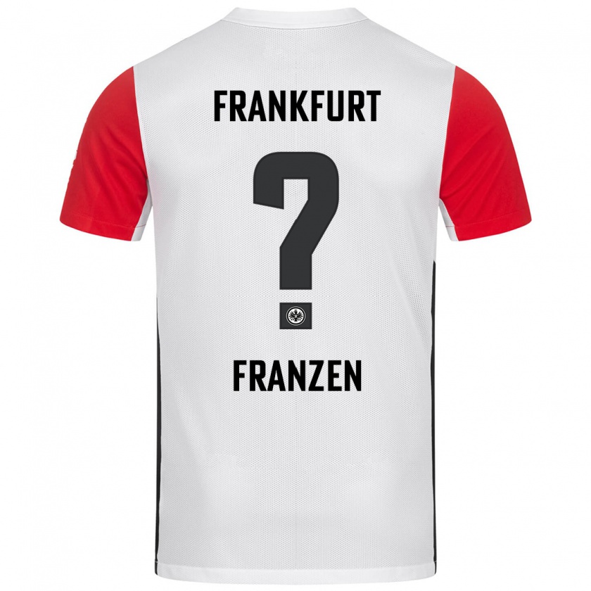 Kandiny Hombre Camiseta Marlon Franzen #0 Blanco Rojo 1ª Equipación 2024/25 La Camisa Chile