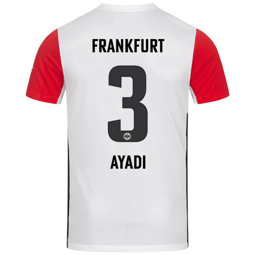 Kandiny Hombre Camiseta Akram Ayadi #3 Blanco Rojo 1ª Equipación 2024/25 La Camisa Chile