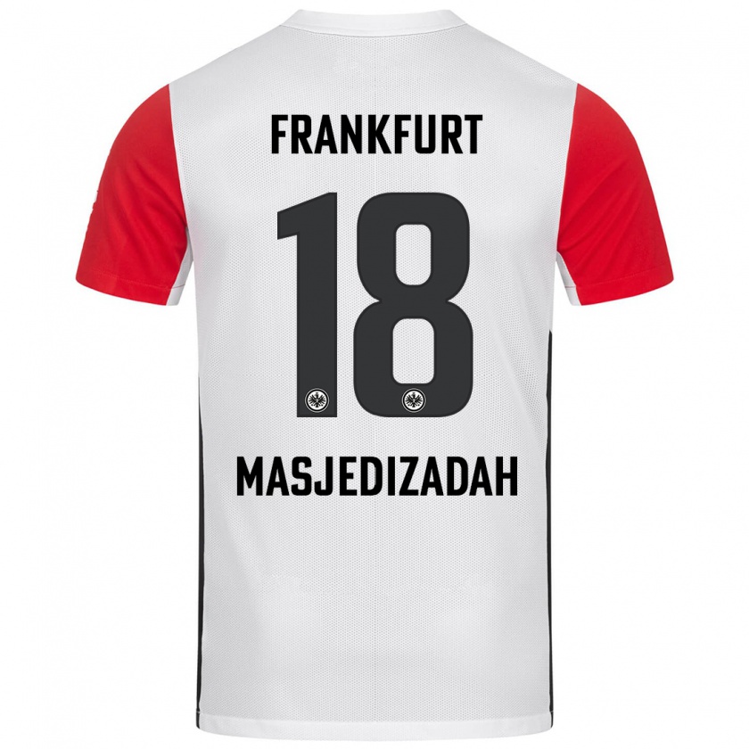 Kandiny Hombre Camiseta Abolfazl Masjedizadah #18 Blanco Rojo 1ª Equipación 2024/25 La Camisa Chile