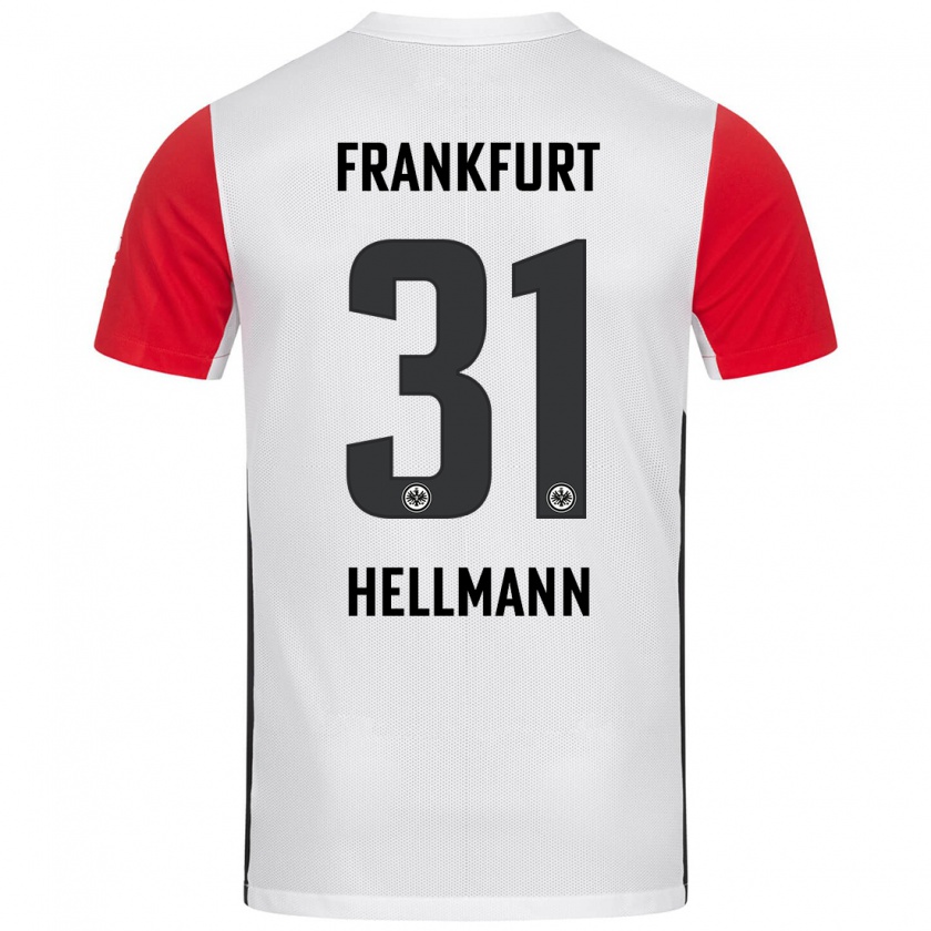 Kandiny Hombre Camiseta Melvin Hellmann #31 Blanco Rojo 1ª Equipación 2024/25 La Camisa Chile