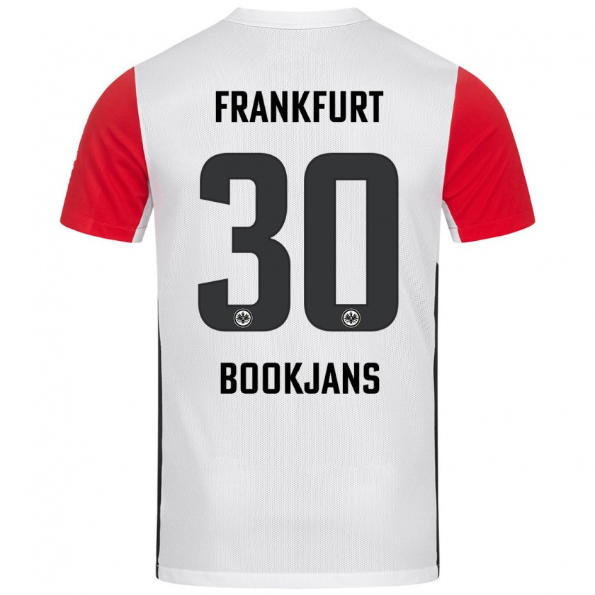 Kandiny Hombre Camiseta Jakob Bookjans #30 Blanco Rojo 1ª Equipación 2024/25 La Camisa Chile