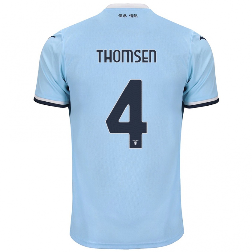 Kandiny Hombre Camiseta Maria Møller Thomsen #4 Azul 1ª Equipación 2024/25 La Camisa Chile