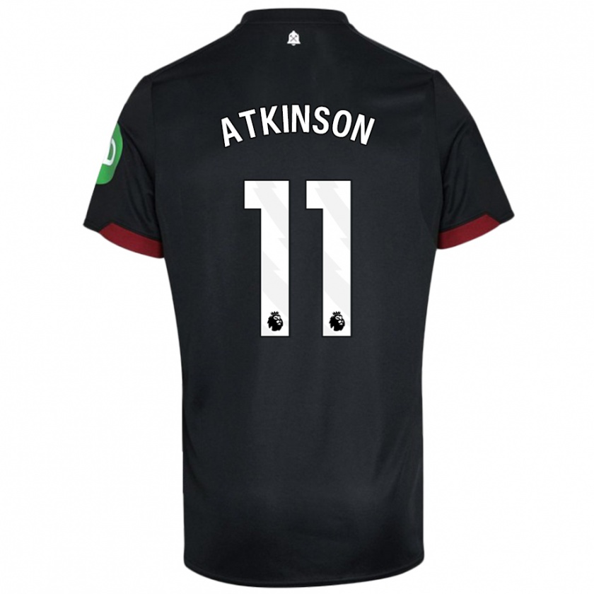 Kandiny Hombre Camiseta Izzy Atkinson #11 Negro Blanco 2ª Equipación 2024/25 La Camisa Chile