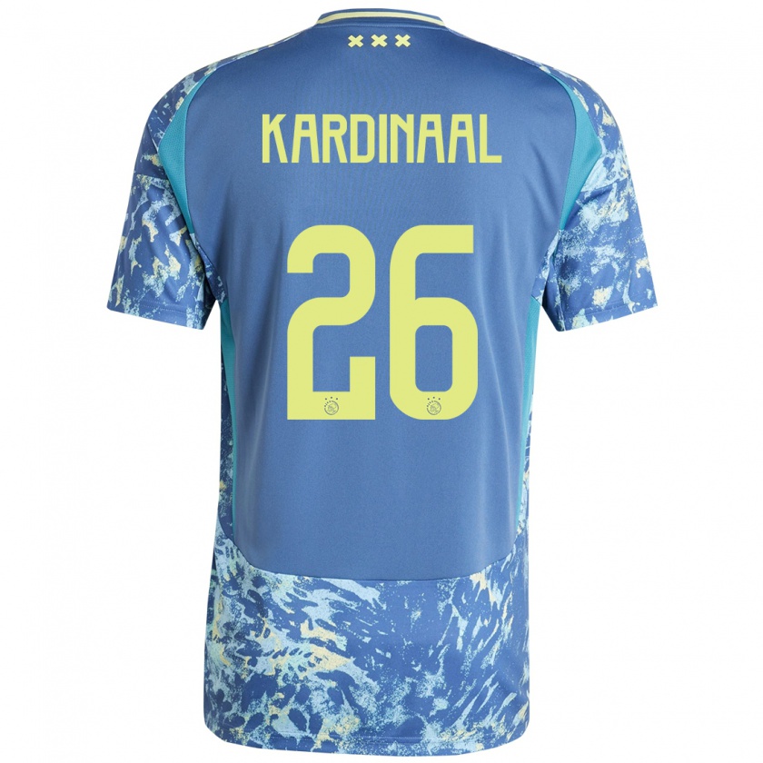 Kandiny Hombre Camiseta Isa Kardinaal #26 Gris Azul Amarillo 2ª Equipación 2024/25 La Camisa Chile