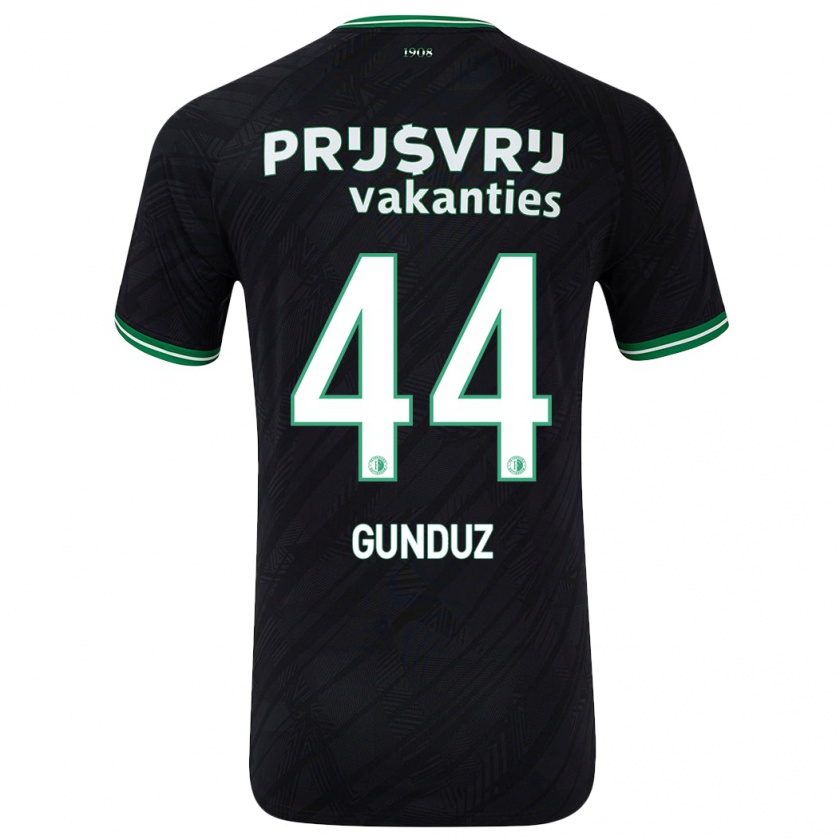 Kandiny Hombre Camiseta Omer Gunduz #44 Negro Verde 2ª Equipación 2024/25 La Camisa Chile