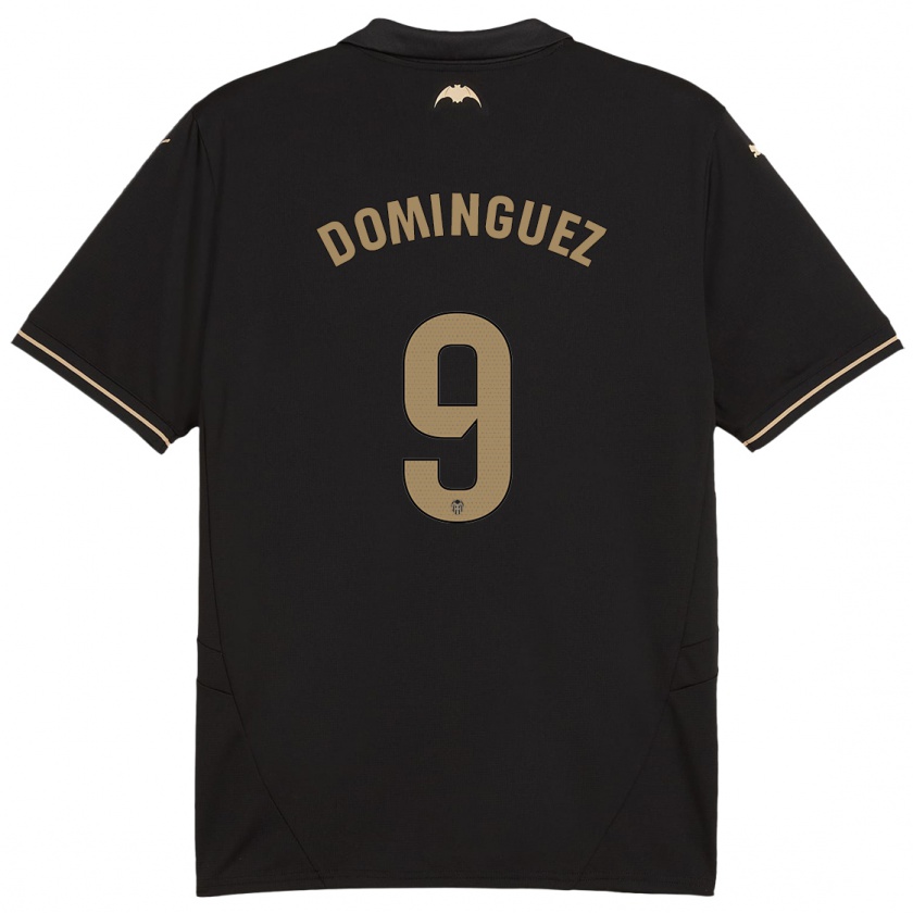 Kandiny Hombre Camiseta Mario Dominguez #9 Negro 2ª Equipación 2024/25 La Camisa Chile