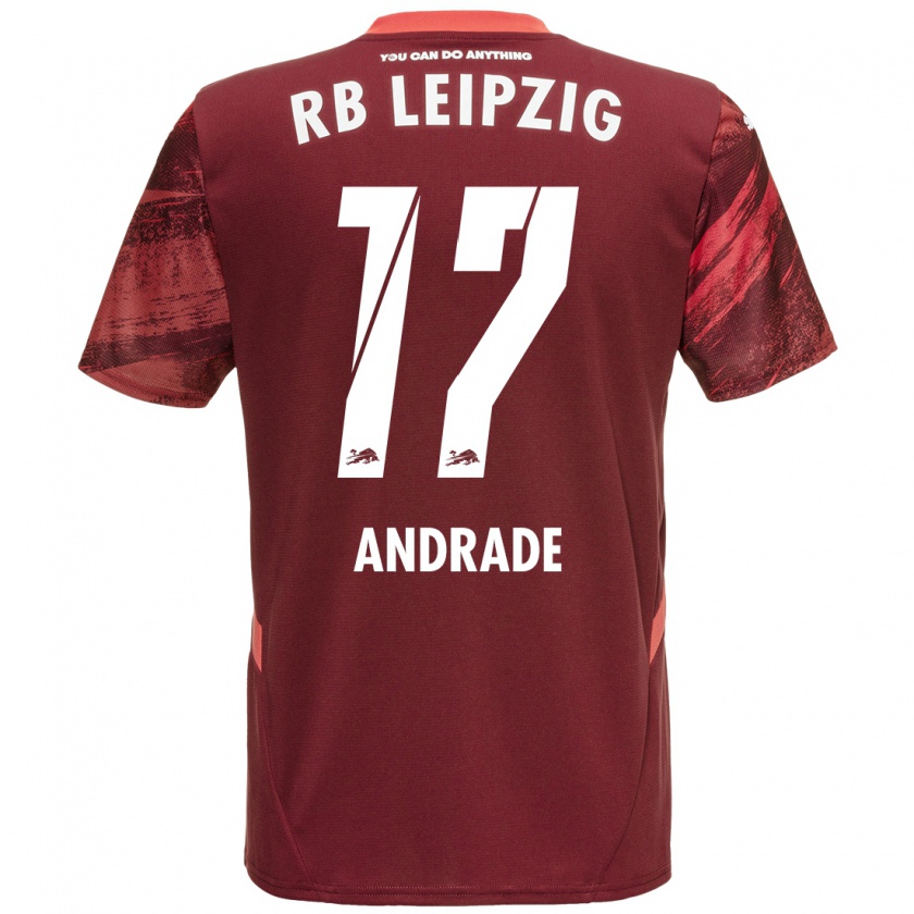 Kandiny Hombre Camiseta Lydia Andrade #17 Borgoña 2ª Equipación 2024/25 La Camisa Chile