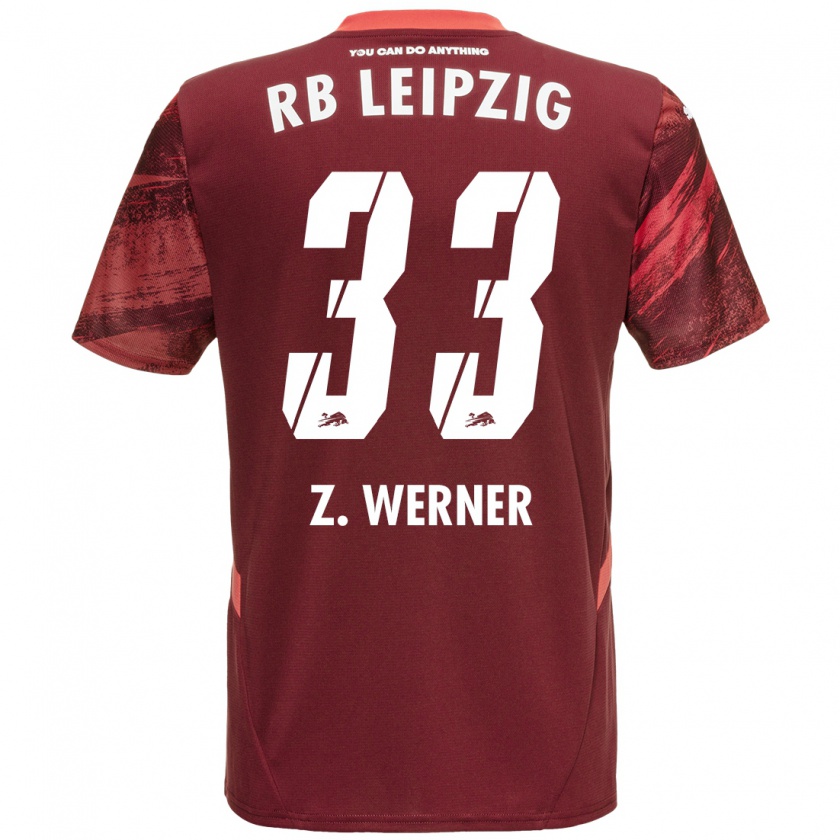 Kandiny Hombre Camiseta Zoé Werner #33 Borgoña 2ª Equipación 2024/25 La Camisa Chile