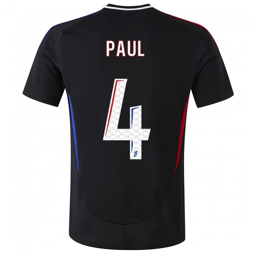 Kandiny Hombre Camiseta Paul Akouokou #4 Negro 2ª Equipación 2024/25 La Camisa Chile