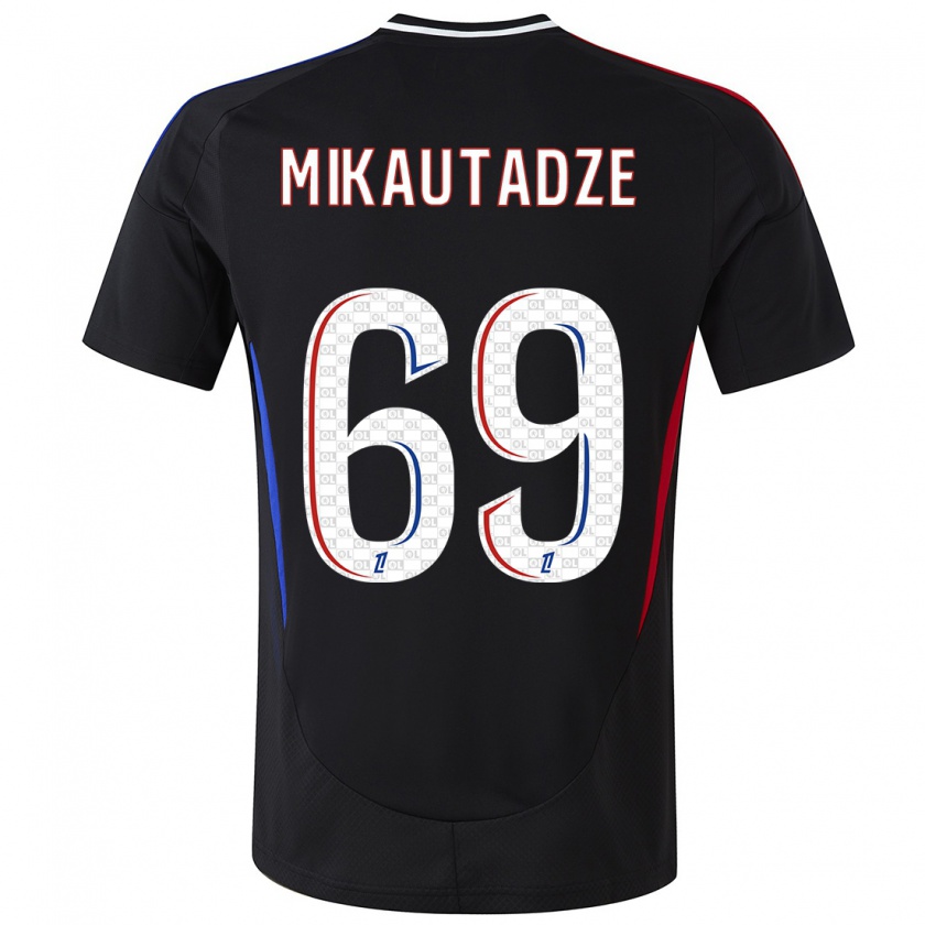 Kandiny Hombre Camiseta Georges Mikautadze #69 Negro 2ª Equipación 2024/25 La Camisa Chile