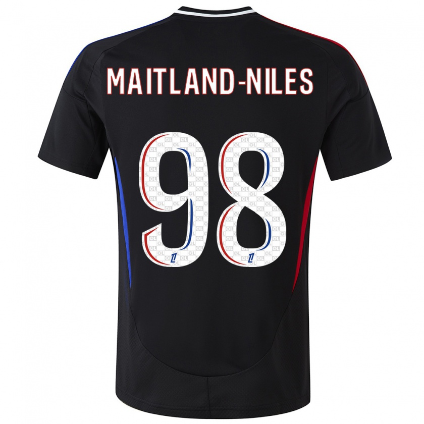 Kandiny Hombre Camiseta Ainsley Maitland-Niles #98 Negro 2ª Equipación 2024/25 La Camisa Chile