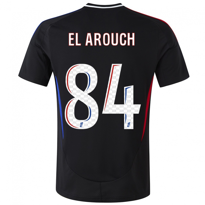 Kandiny Hombre Camiseta Mohamed El Arouch #84 Negro 2ª Equipación 2024/25 La Camisa Chile