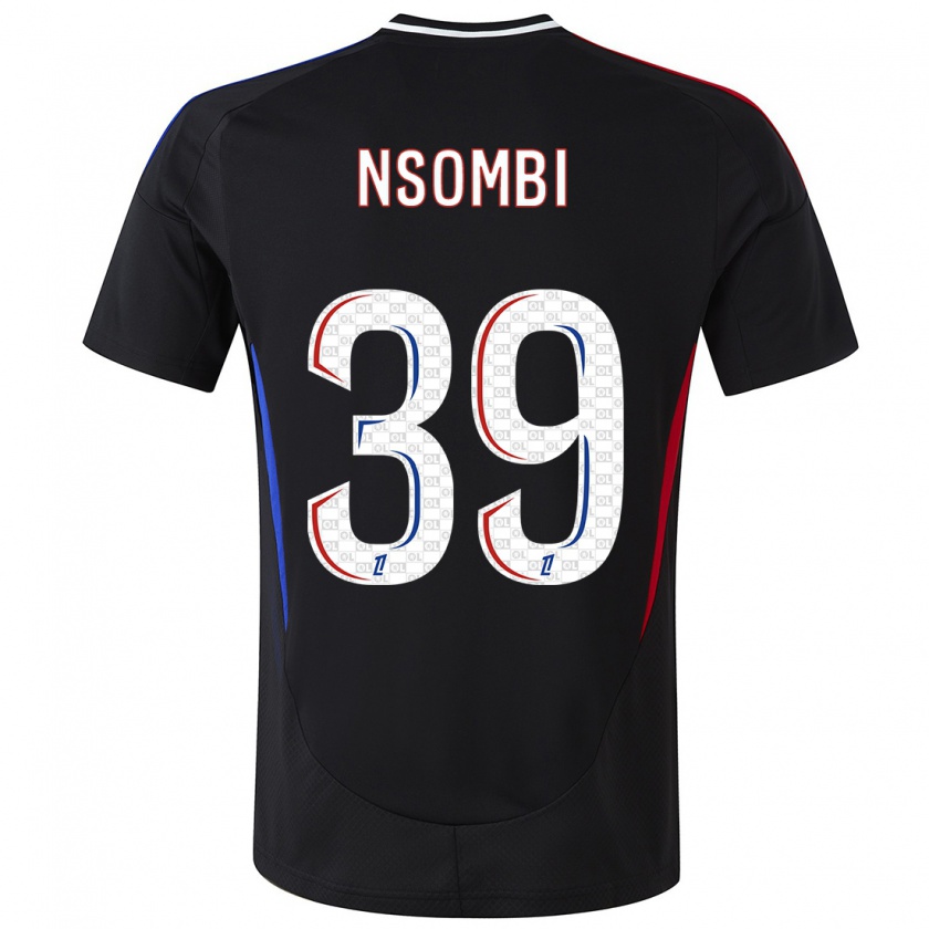 Kandiny Hombre Camiseta Gael Nsombi #39 Negro 2ª Equipación 2024/25 La Camisa Chile