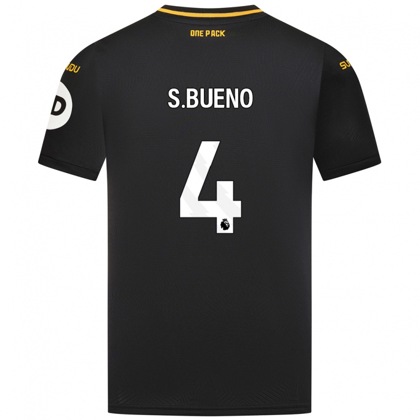 Kandiny Hombre Camiseta Santiago Bueno #4 Negro 2ª Equipación 2024/25 La Camisa Chile