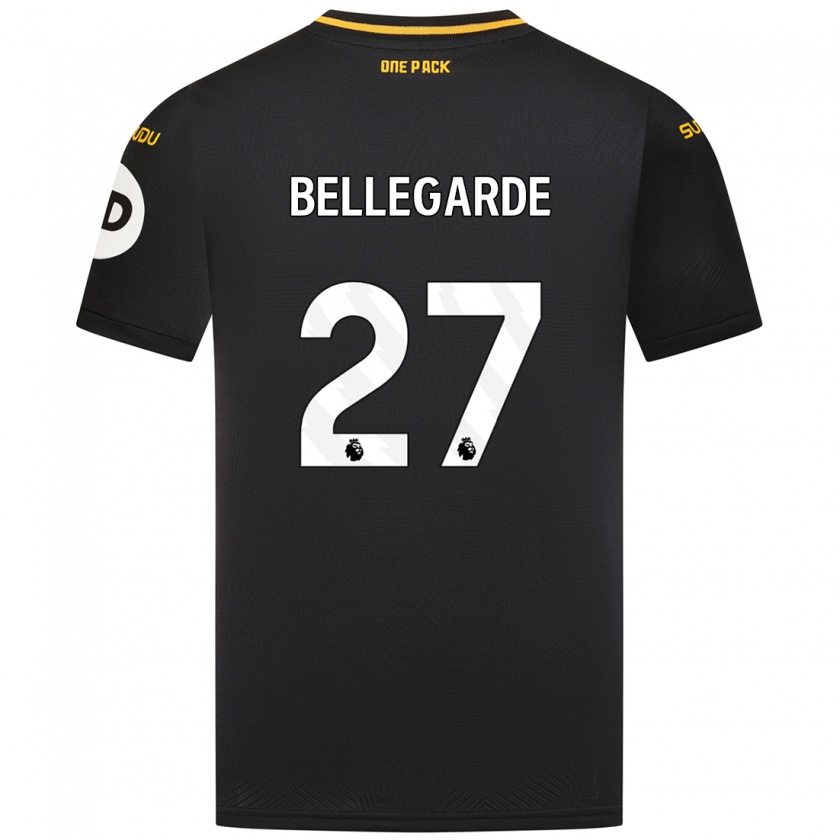 Kandiny Hombre Camiseta Jean-Ricner Bellegarde #27 Negro 2ª Equipación 2024/25 La Camisa Chile