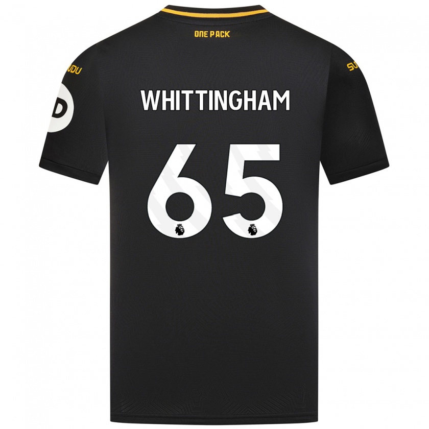 Kandiny Hombre Camiseta Matthew Whittingham #65 Negro 2ª Equipación 2024/25 La Camisa Chile