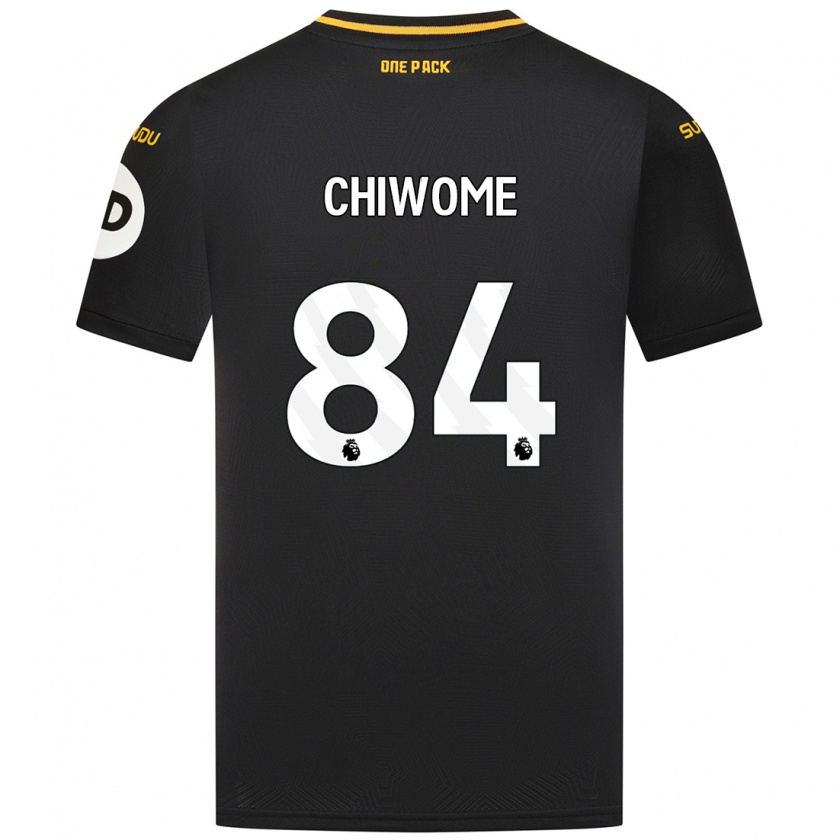 Kandiny Hombre Camiseta Leon Chiwome #84 Negro 2ª Equipación 2024/25 La Camisa Chile