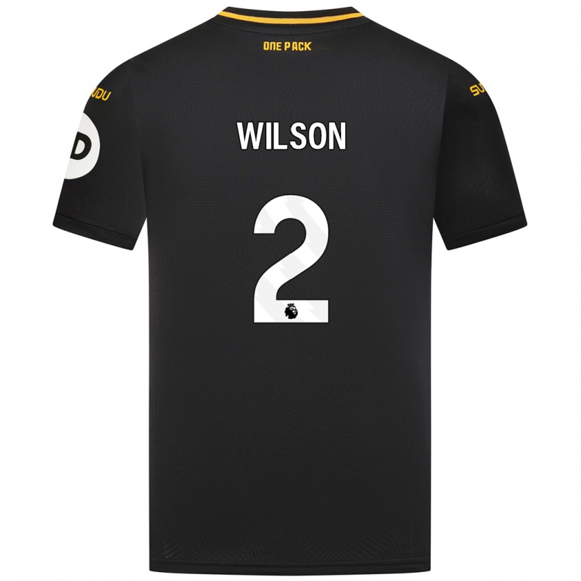 Kandiny Hombre Camiseta Ellie Wilson #2 Negro 2ª Equipación 2024/25 La Camisa Chile