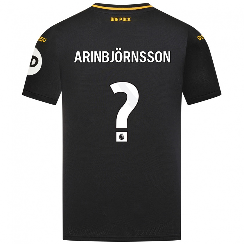 Kandiny Hombre Camiseta Pálmi Rafn Arinbjörnsson #0 Negro 2ª Equipación 2024/25 La Camisa Chile