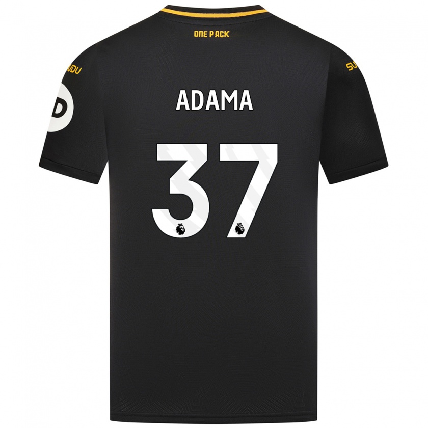 Kandiny Hombre Camiseta Adama Traore #37 Negro 2ª Equipación 2024/25 La Camisa Chile