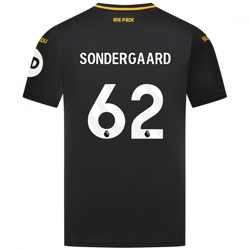 Kandiny Hombre Camiseta Andreas Sondergaard #62 Negro 2ª Equipación 2024/25 La Camisa Chile