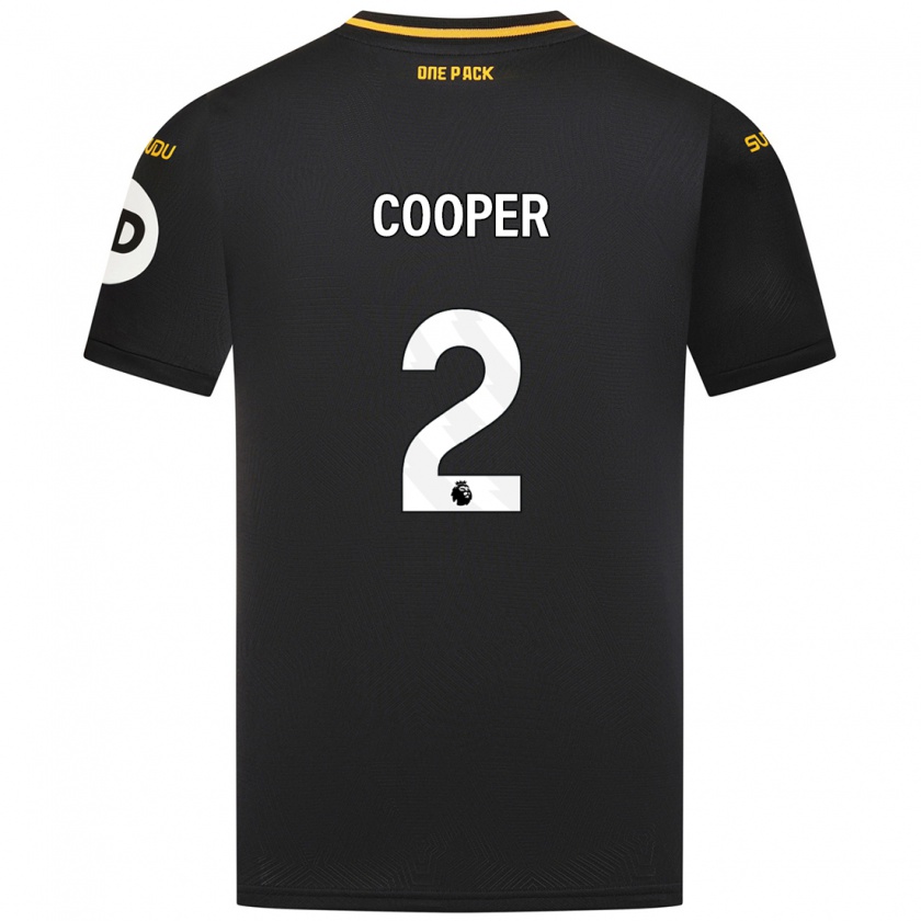 Kandiny Hombre Camiseta Laura Cooper #2 Negro 2ª Equipación 2024/25 La Camisa Chile