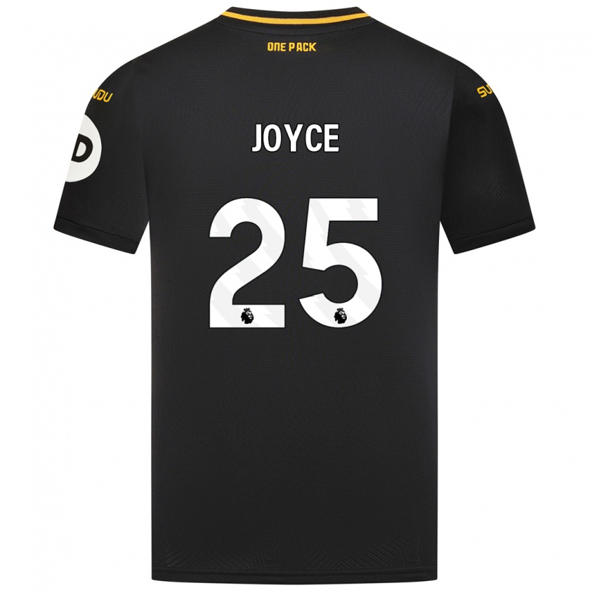 Kandiny Hombre Camiseta Leonie Joyce #25 Negro 2ª Equipación 2024/25 La Camisa Chile