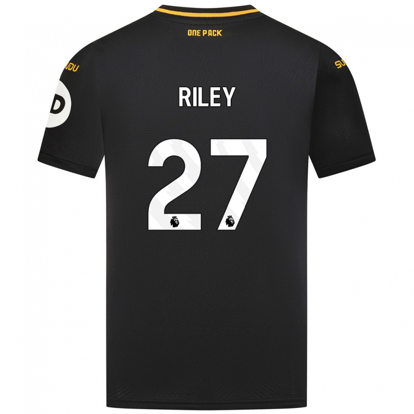 Kandiny Hombre Camiseta Lauren Riley #27 Negro 2ª Equipación 2024/25 La Camisa Chile