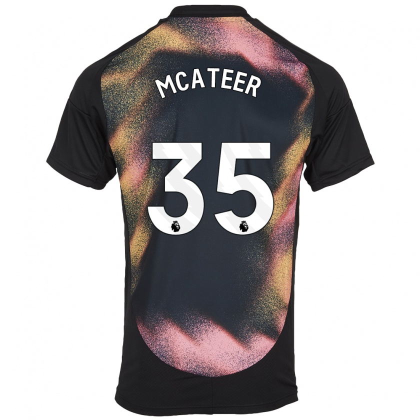 Kandiny Hombre Camiseta Kasey Mcateer #35 Negro Blanco 2ª Equipación 2024/25 La Camisa Chile