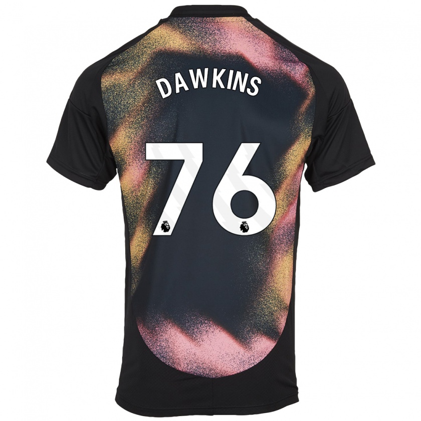 Kandiny Hombre Camiseta Kartell Dawkins #76 Negro Blanco 2ª Equipación 2024/25 La Camisa Chile