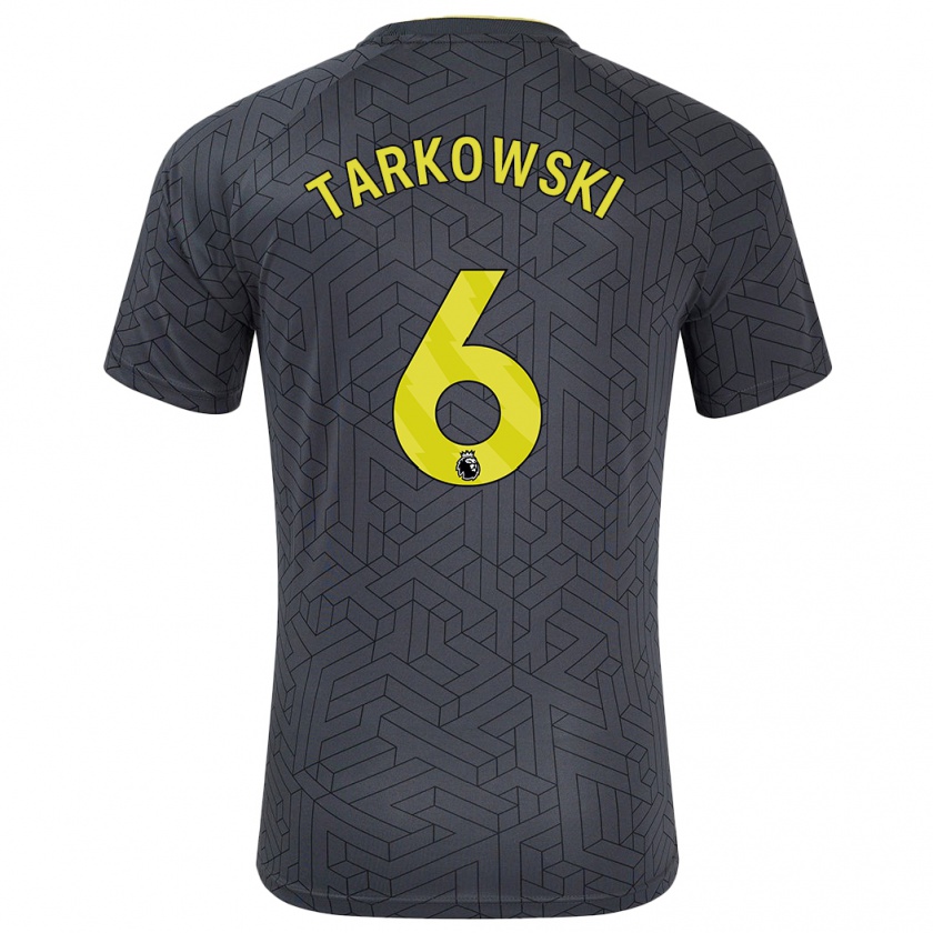 Kandiny Hombre Camiseta James Tarkowski #6 Negro Amarillo 2ª Equipación 2024/25 La Camisa Chile