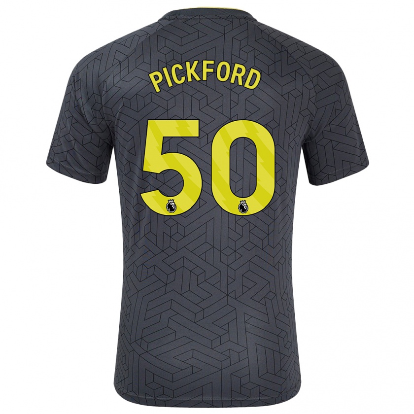 Kandiny Hombre Camiseta George Pickford #50 Negro Amarillo 2ª Equipación 2024/25 La Camisa Chile