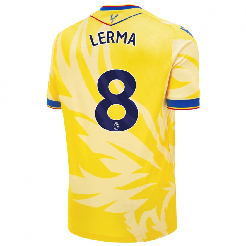 Kandiny Hombre Camiseta Jefferson Lerma #8 Amarillo 2ª Equipación 2024/25 La Camisa Chile