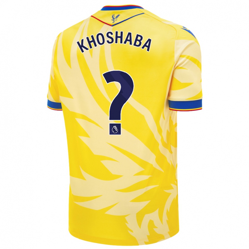 Kandiny Hombre Camiseta Joseph Khoshaba #0 Amarillo 2ª Equipación 2024/25 La Camisa Chile