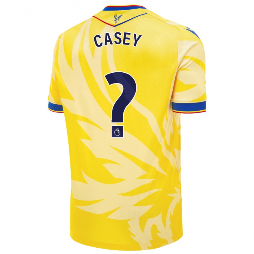 Kandiny Hombre Camiseta Benjamin Casey #0 Amarillo 2ª Equipación 2024/25 La Camisa Chile