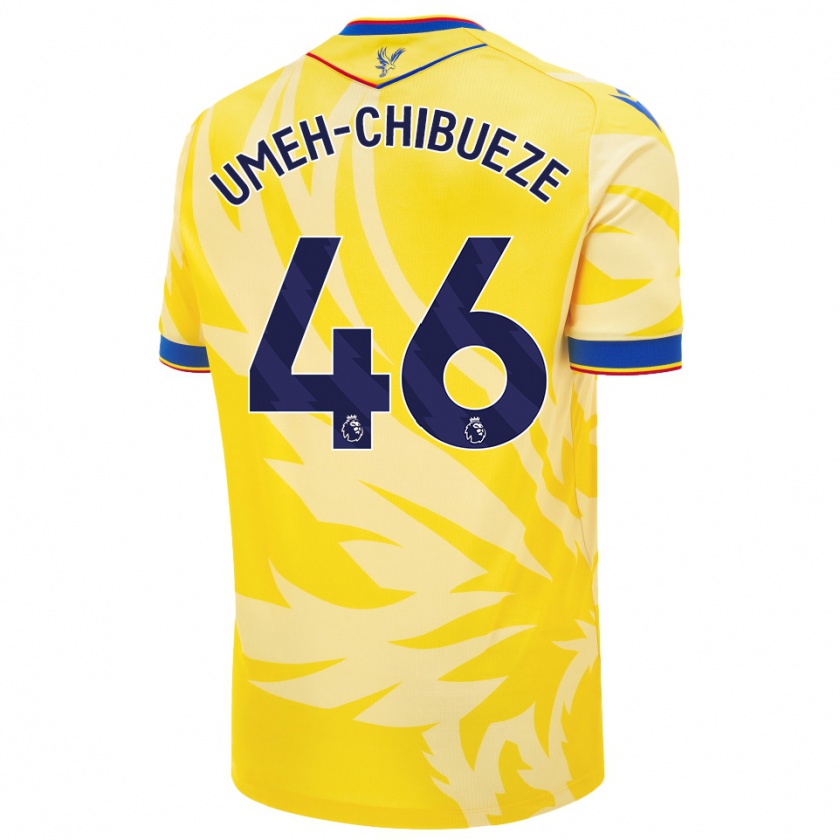 Kandiny Hombre Camiseta Franco Umeh-Chibueze #46 Amarillo 2ª Equipación 2024/25 La Camisa Chile