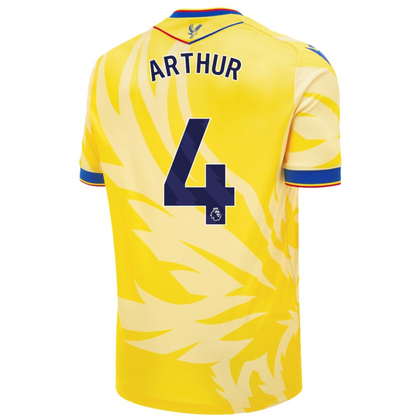 Kandiny Hombre Camiseta Chloe Arthur #4 Amarillo 2ª Equipación 2024/25 La Camisa Chile