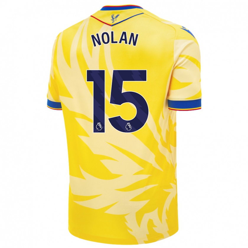 Kandiny Hombre Camiseta Hayley Nolan #15 Amarillo 2ª Equipación 2024/25 La Camisa Chile