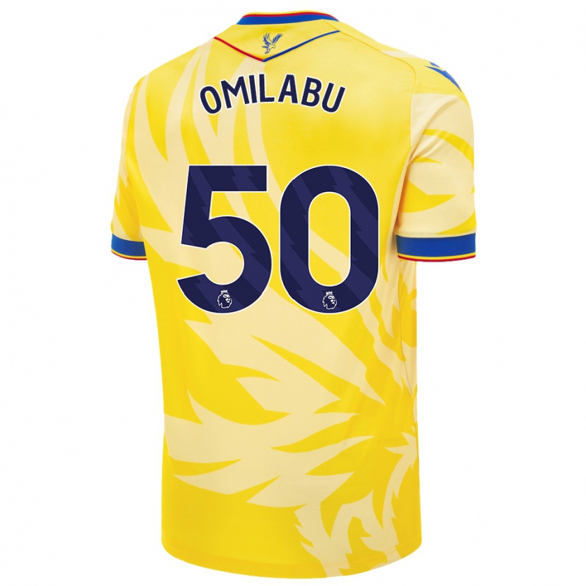 Kandiny Hombre Camiseta David Omilabu #50 Amarillo 2ª Equipación 2024/25 La Camisa Chile