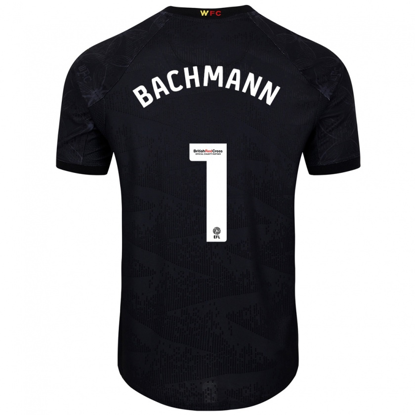 Kandiny Hombre Camiseta Daniel Bachmann #1 Negro Blanco 2ª Equipación 2024/25 La Camisa Chile