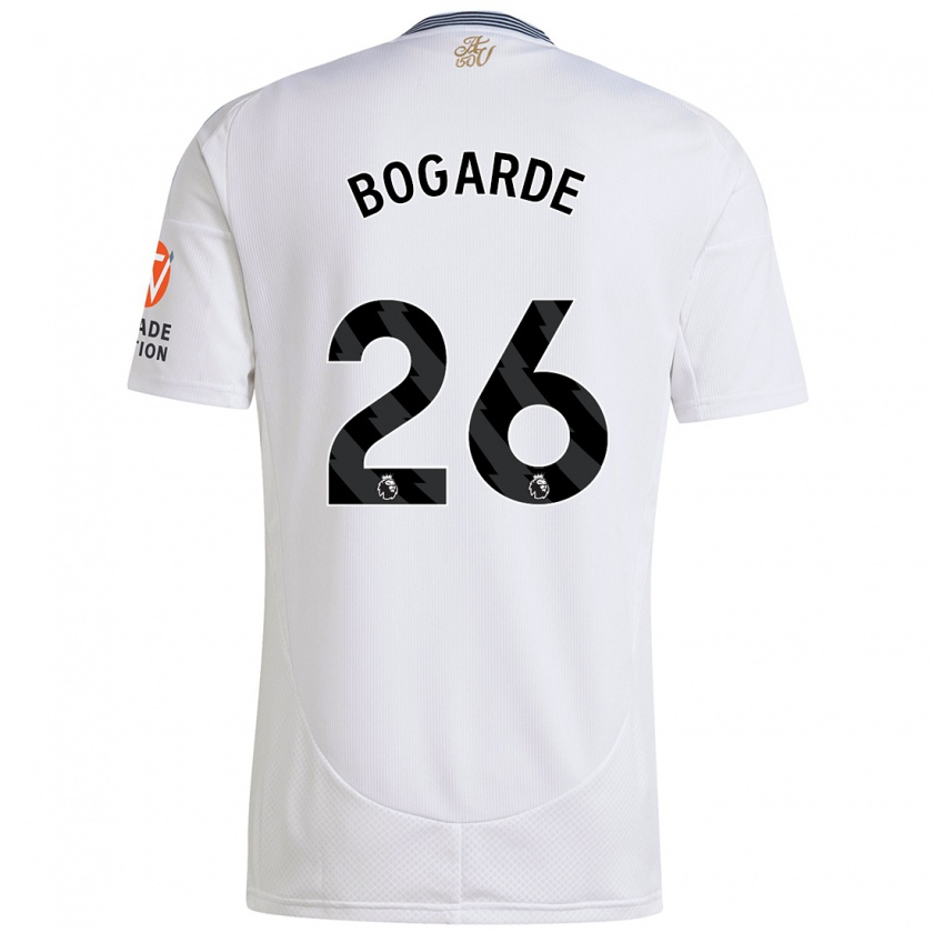 Kandiny Hombre Camiseta Lamare Bogarde #26 Blanco 2ª Equipación 2024/25 La Camisa Chile