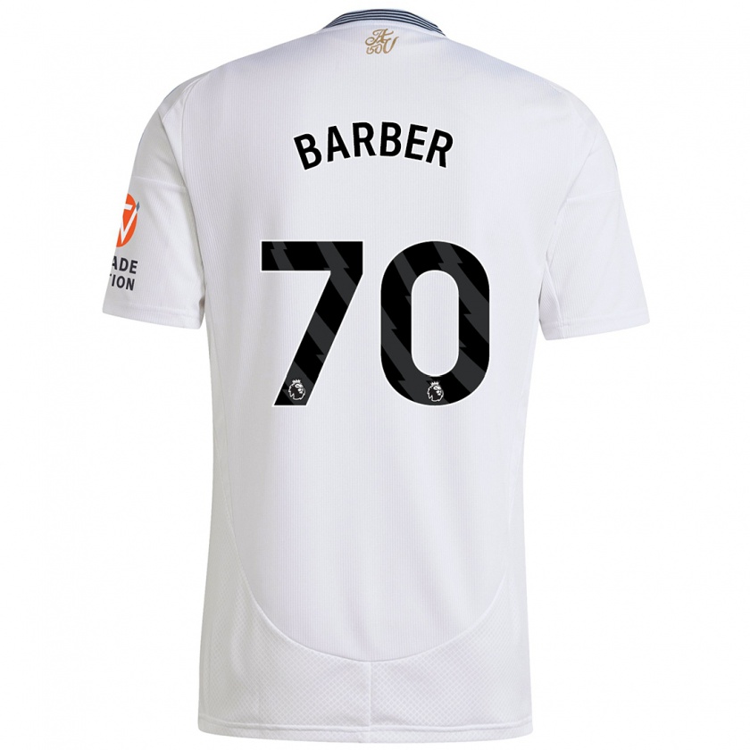 Kandiny Hombre Camiseta Jayden Barber #70 Blanco 2ª Equipación 2024/25 La Camisa Chile