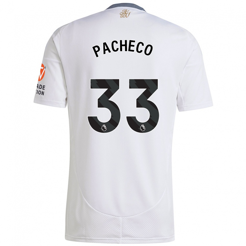 Kandiny Hombre Camiseta Maz Pacheco #33 Blanco 2ª Equipación 2024/25 La Camisa Chile