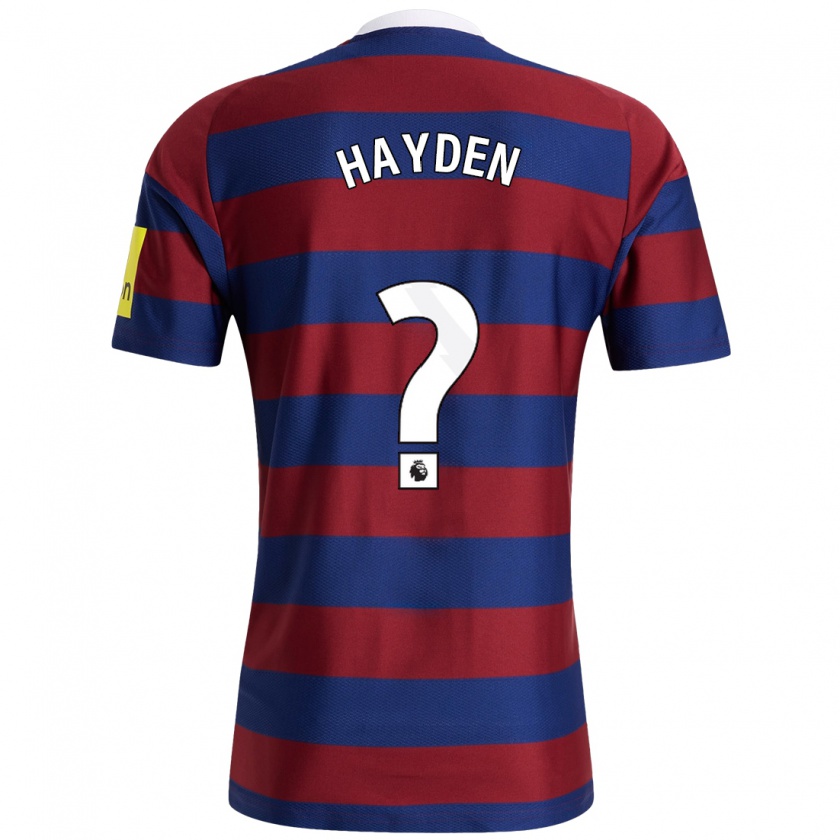 Kandiny Hombre Camiseta Isaac Hayden #0 Burdeos Azul Marino 2ª Equipación 2024/25 La Camisa Chile