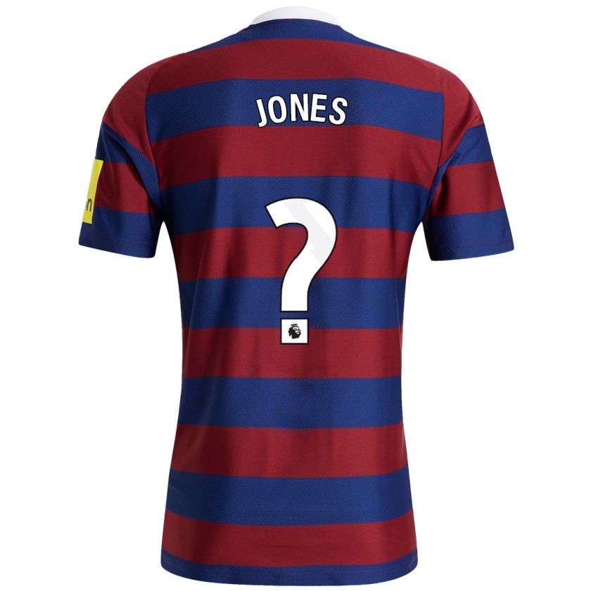 Kandiny Hombre Camiseta Tyler Jones #0 Burdeos Azul Marino 2ª Equipación 2024/25 La Camisa Chile