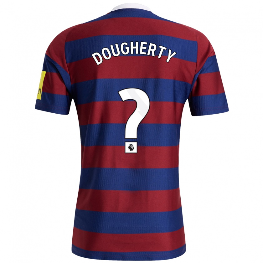 Kandiny Hombre Camiseta Ryan Dougherty #0 Burdeos Azul Marino 2ª Equipación 2024/25 La Camisa Chile