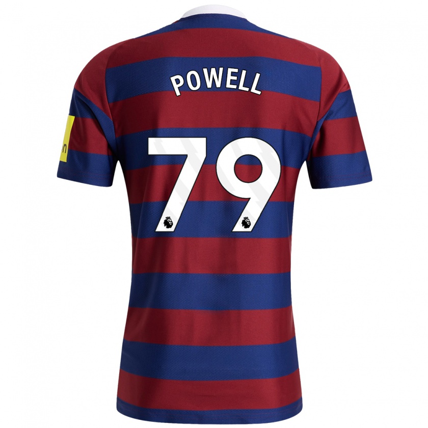 Kandiny Hombre Camiseta Rory Powell #79 Burdeos Azul Marino 2ª Equipación 2024/25 La Camisa Chile