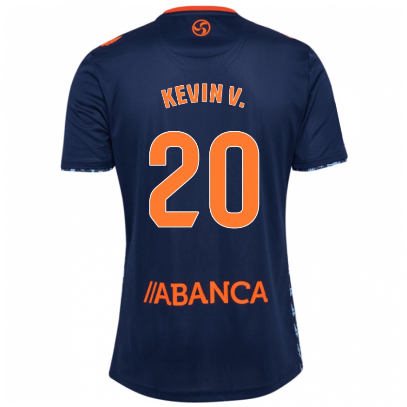 Kandiny Hombre Camiseta Kevin Vázquez #20 Azul Marino 2ª Equipación 2024/25 La Camisa Chile