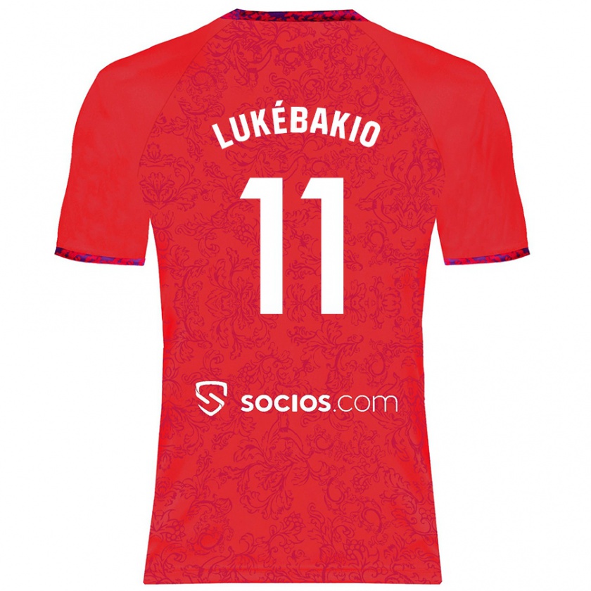 Kandiny Hombre Camiseta Dodi Lukébakio #11 Rojo 2ª Equipación 2024/25 La Camisa Chile